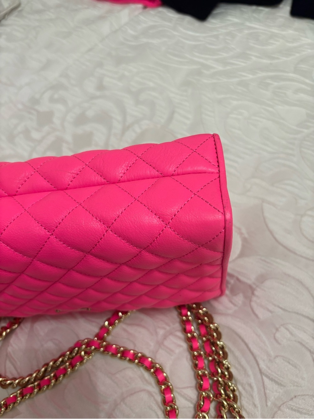 EUC Rebecca Minkoff Limited Edition Quilted Affair Bag in Neon Pink (Large Size) - Picture 10 of 14